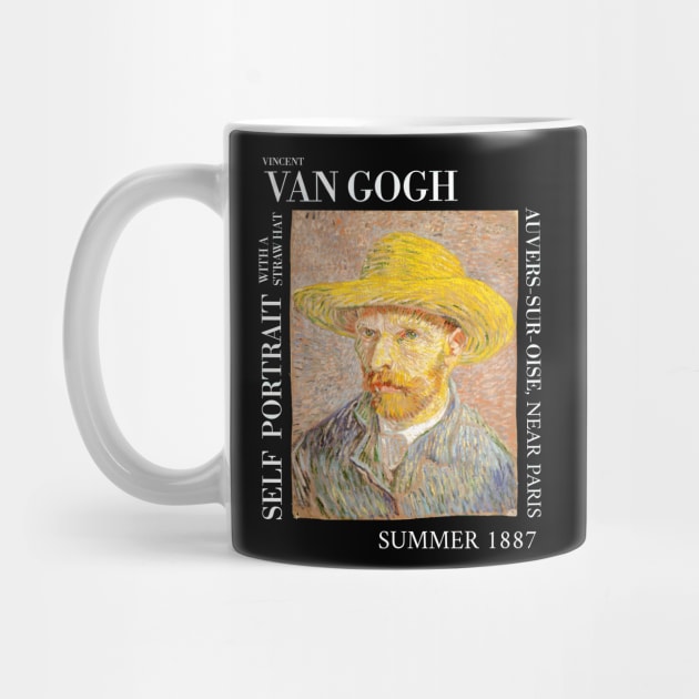 Van Gogh - Self Portrait with a Straw hat by Vincent Van Gogh T-Shirts